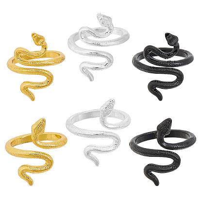 12 шт. 6 цвета змея сплав обернутый манжет кольцо направляющая пряжа держатель для пальца, петли вязания крючком