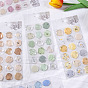 PVC Adhesive Wax Seal Stickers Set, for Party Favors Invitations Greeting Cards