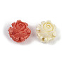 Резные бусины из окрашенного синтетического коралла, цветок