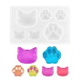 Силиконовые формы, формы для литья смолы, инструмент для поделок ювелирных изделий, изготовление ювелирных изделий из эпоксидной смолы, кошка и медвежья лапа