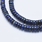 Natural Lapis Lazuli Beads Strands, Dyed, Heishi Beads, Flat Round/Disc