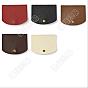 5Pcs 5 Colors Imitation Leather Bag Cover, Rectangle with Round Corner & Alloy Brads, Bag Replacement Accessories