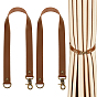 Leather Curtain Tiebacks, Rod Holders, Hanging Decorations, with Alloy Findings, Flat