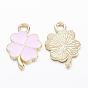 Alloy Enamel Pendants, Clover