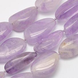 Natural Amethyst Beads Strands, Drop