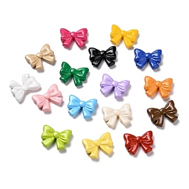 Непрозрачные акриловые бусины, окрашенные распылением, бантом