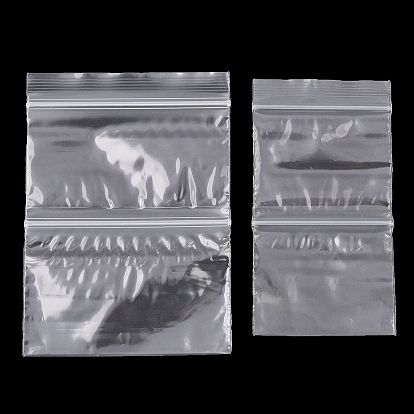 Прозрачные полиэтиленовые пакеты с застежкой-молнией, пакет с двойной косточкой для самозапечатывания, прямоугольные