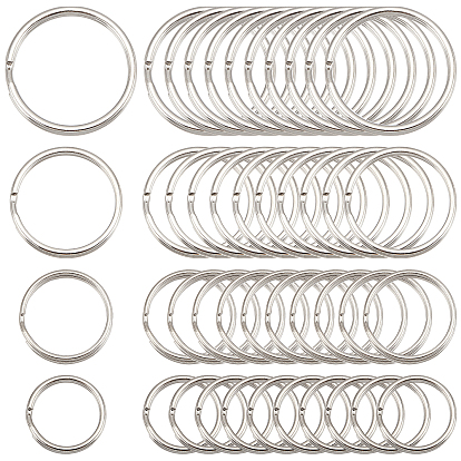 80 pcs 4 porte-clés fendus en fer de style