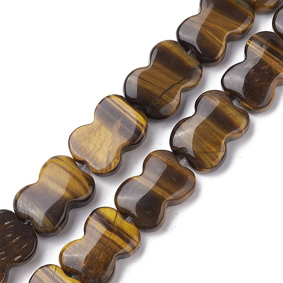 Natural Tiger Eye Beads Strands, Bowknot