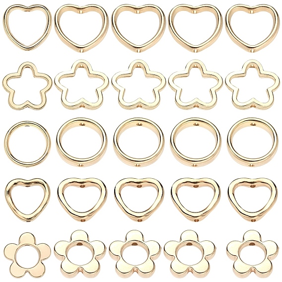 100шт. ccb пластиковая рамка для бусин, цветок, сердце и кольцо