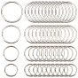 80Pcs 4 Style Iron Split Key Rings