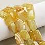 Естественный желтый агат бисер нитей, окрашенная и подогревом, прямоугольные