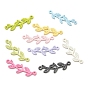 Baking Painted Alloy Connector Charms, Leaf Links