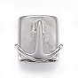 304 Stainless Steel Slide Charms, Anchor & Rectangle