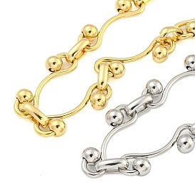 Ion Plating(IP) 304 Stainless Steel Ball Link Necklaces for Women