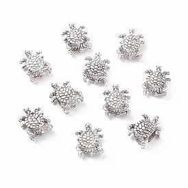 Европейские сплавочные бусины тибетского стиля , бусины с большим отверстием, форма черепахи