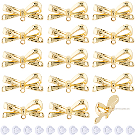 Выводы серьги из сплава шпильки, бантом, с петлей и пластиковыми ушными гайками