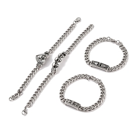 304 Stainless Steel Viking Link Chain Bracelets for Men