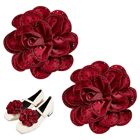 Пряжки для обуви из ткани и железа, платина