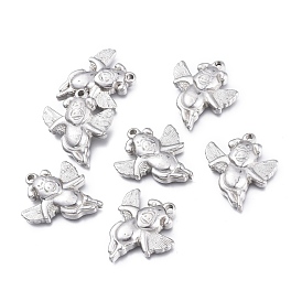 Pendentifs en acier inoxydable, cochon mouche
