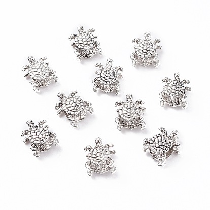 Европейские сплавочные бусины тибетского стиля , бусины с большим отверстием, форма черепахи