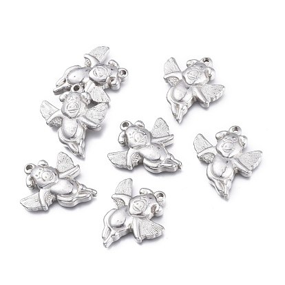 Pendentifs en acier inoxydable, cochon mouche