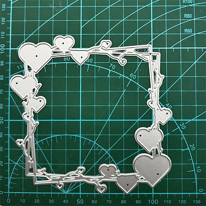 Square with Love Carbon Steel Cutting Dies Stencils, for DIY Scrapbooking, Photo Album, Decorative Embossing Paper Card