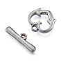 304 Stainless Steel Toggle Clasps, Heart