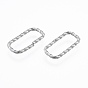 304 Stainless Steel Linking Ring, Quick Link Connectors, Twisted Rectangle