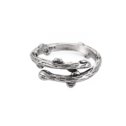 Men's Branch Wrap Alloy Open Cuff Ring, Cadmium Free & Lead Free