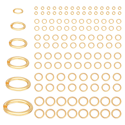 240шт 6 стили латунные соединительные кольца, открытые кольца прыжок