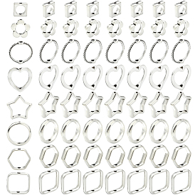 80шт 8 стили сплав бусины рамка, разнообразные