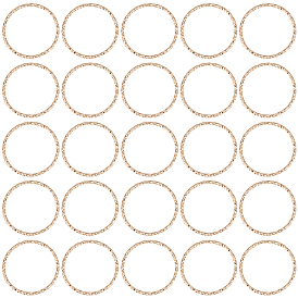 Латунные соединительные колечки, пайки, без никеля , текстурированная форма кольца