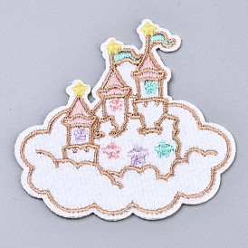 Castle Appliques, Computerized Embroidery Cloth Iron on/Sew on Patches, Costume Accessories