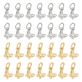 28 шт 2 цвета подвески из сплава, с 304 кольцами из нержавеющей стали, бабочка