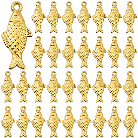 50 подвески из цинкового сплава в тибетском стиле, рыба