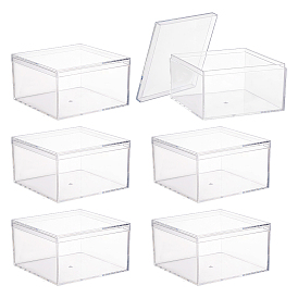 Прозрачные акриловые упаковочные коробки с крышкой, квадратный