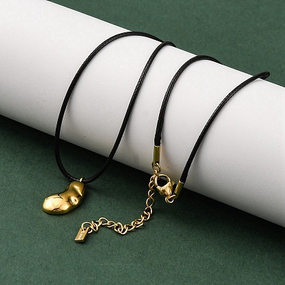 Ионное покрытие (ip) 304 ожерелье с подвеской из нержавеющей стали, с нейлоновым шнуром