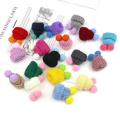 Mini Pet Woolen Yarn Hat, DIY Jewelry Earring Hair Accessories Doll Craft Supplies