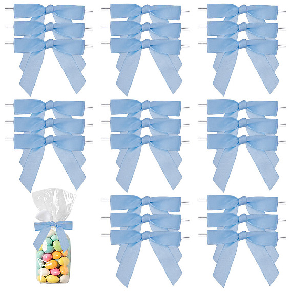 Бантом из полиэстера, с проволочными стяжками, для поделок подарочная упаковка свадебные конфеты украшение партии