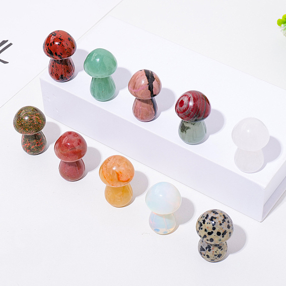 Статуя гриба из натурального и синтетического драгоценного камня, для украшения домашнего рабочего стола