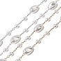 316 цепные цепи из нержавеющей стали, с круглыми и овальными бусинами из АБС-пластика, пайки, с катушкой