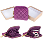 Rhombus Textured Velvet Jewelry Storage Zipper Pouches for Earrings Rings Bracelets Necklaces, Square