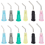 120Pcs 6 Styles Bent Tip Plastic with 304 Stainless Steel Fluid Precision Blunt Needle Dispense Tips, Glue Dispensing Needles
