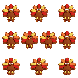 10шт. День благодарения пищевые экологически чистые силиконовые фокусные бусины, Турция