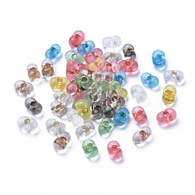 Czech Glass Beads, Dyed/Gold Inlay Color, Bone Shape