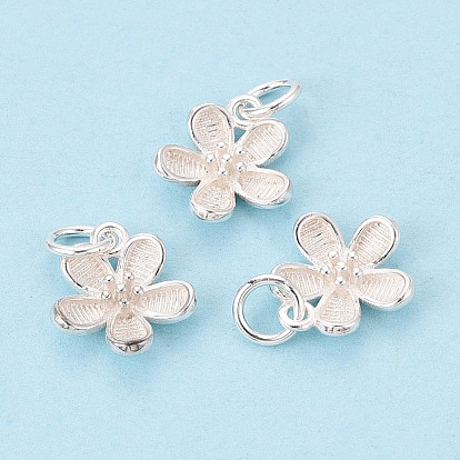 925 подвески-цветы из стерлингового серебра, с печатью 925