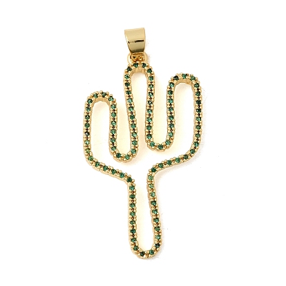 Латунные микро проложить кубического циркония подвески, долговечный, стойки покрытие, без свинца и без кадмия, кактус прелести