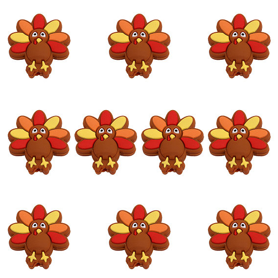 10шт. День благодарения пищевые экологически чистые силиконовые фокусные бусины, Турция