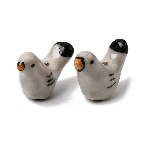 Фарфоровые бусины ручной работы, птица, пастельный фарфор